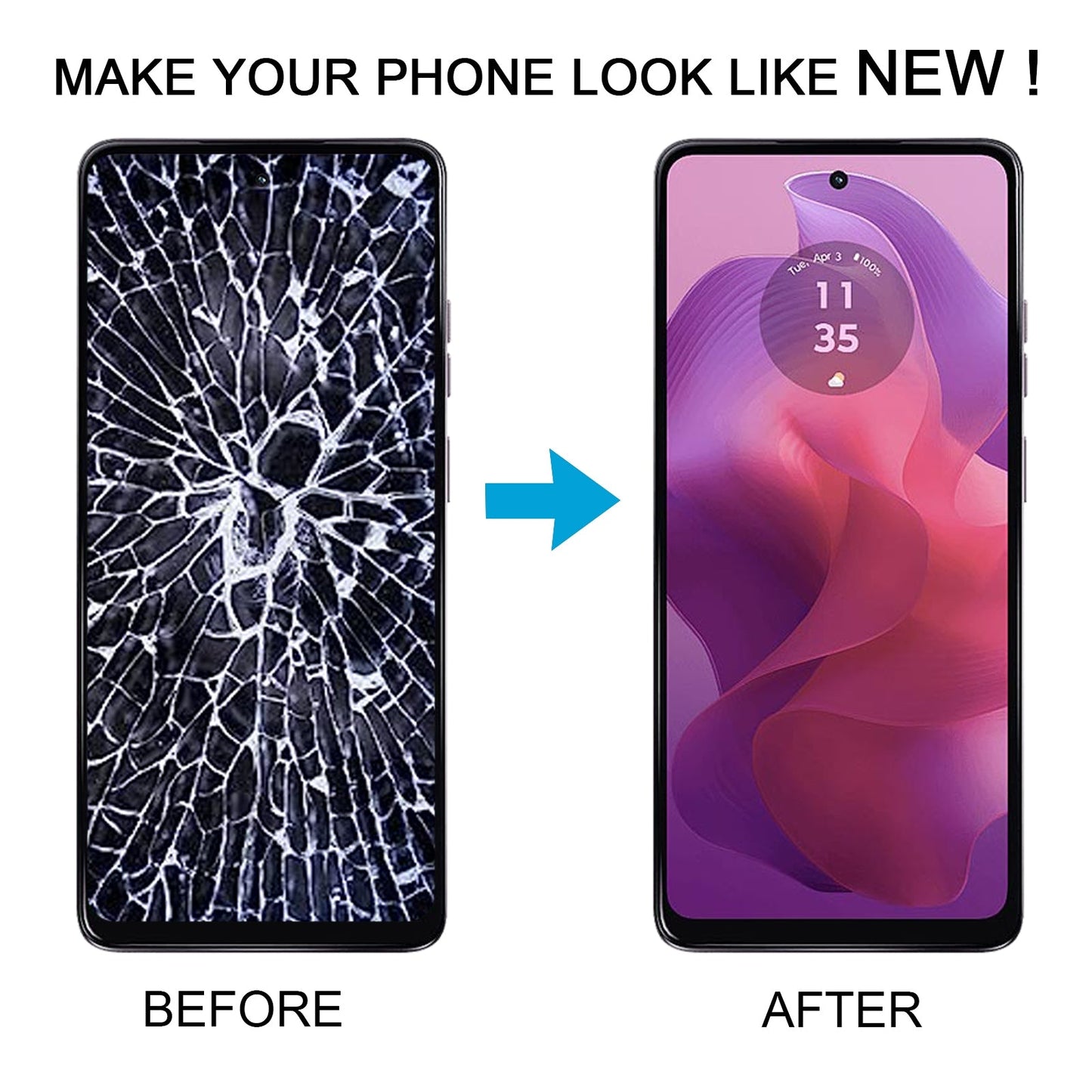 For Motorola Moto G24 OEM LCD Screen with Digitizer Full Assembly