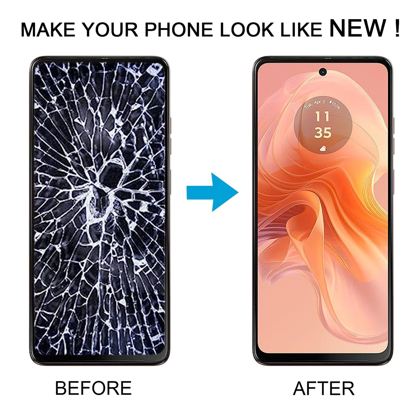 For Motorola Moto G04S OEM LCD Screen with Digitizer Full Assembly