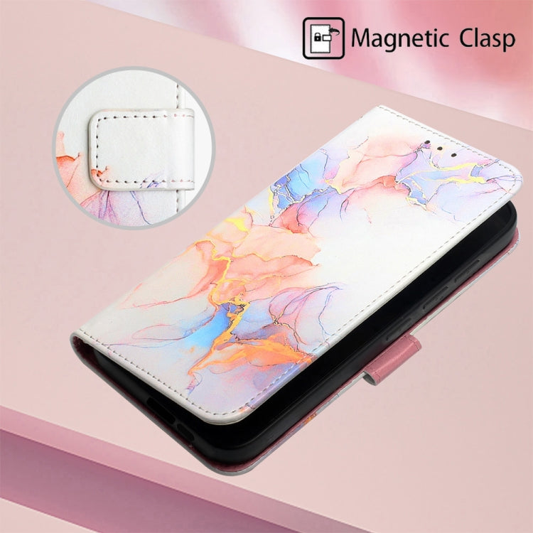 For Samsung Galaxy S24 5G PT003 Marble Pattern Flip Leather Phone Case(Galaxy Marble White)