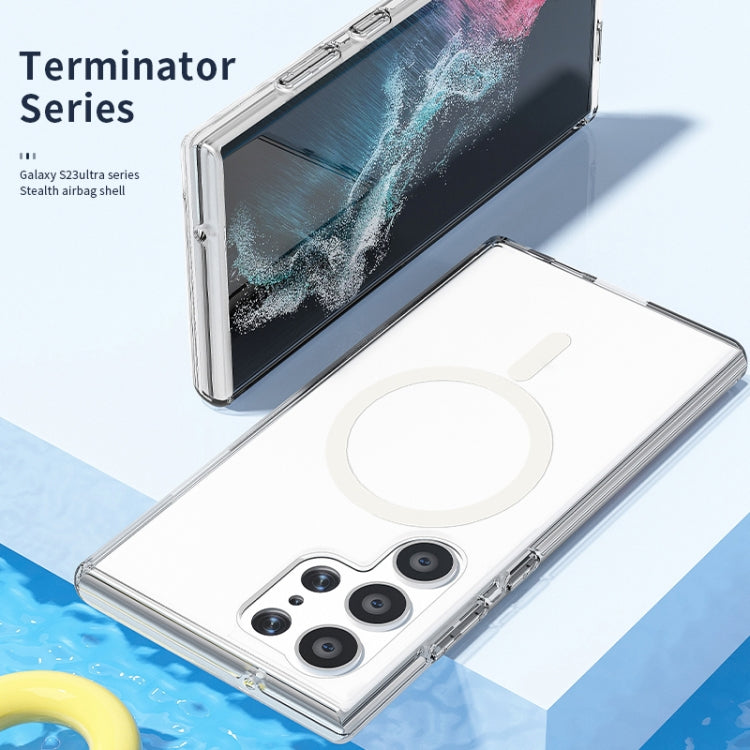 For Samsung Galaxy S24 5G Terminator Style Glitter Powder MagSafe Magnetic Phone Case(Gold)