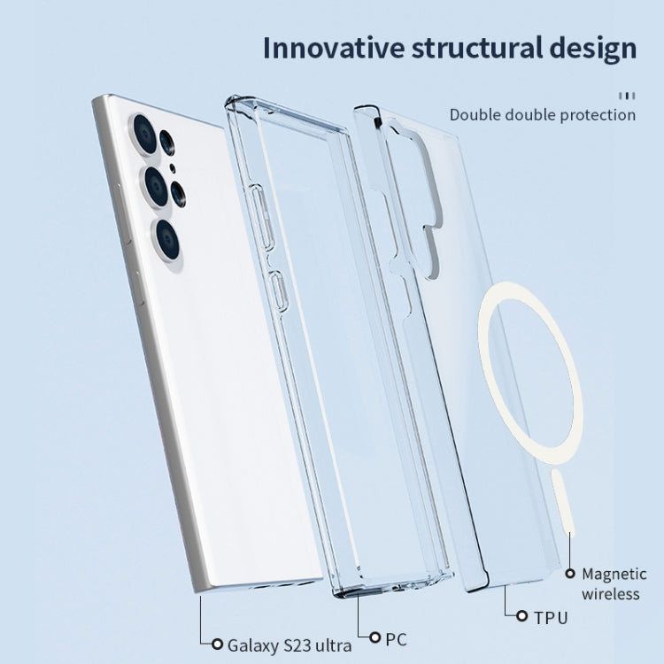 For Samsung Galaxy S24 5G Terminator Style Glitter Powder MagSafe Magnetic Phone Case(Gold)