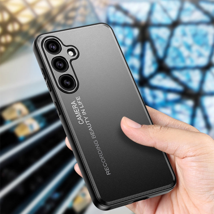 For Samsung Galaxy S24 5G Frosted Metal Phone Case(Black)