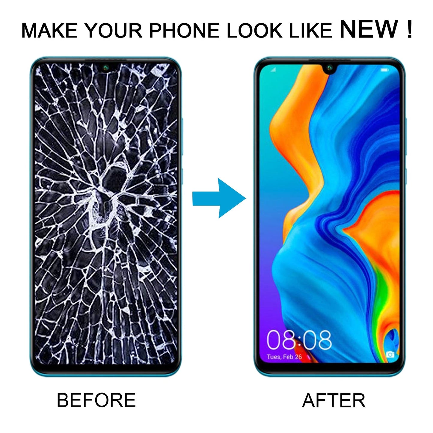 For Huawei Nova 4e Cog LCD Screen with Digitizer Full Assembly