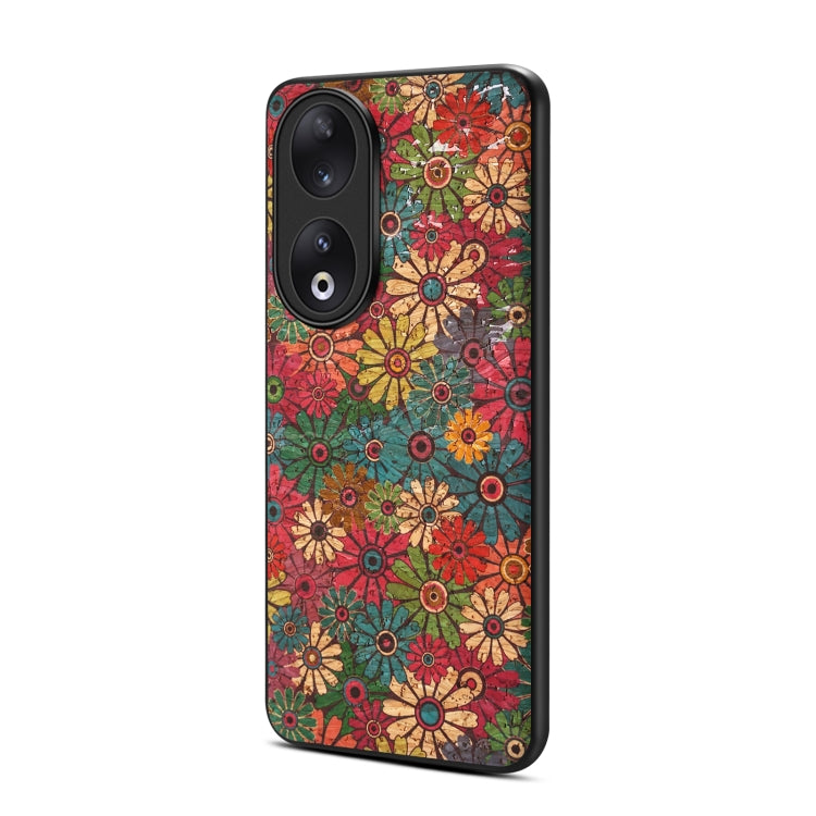 For Honor 90 Four Seasons Flower Language Series TPU Phone Case(Spring Green)