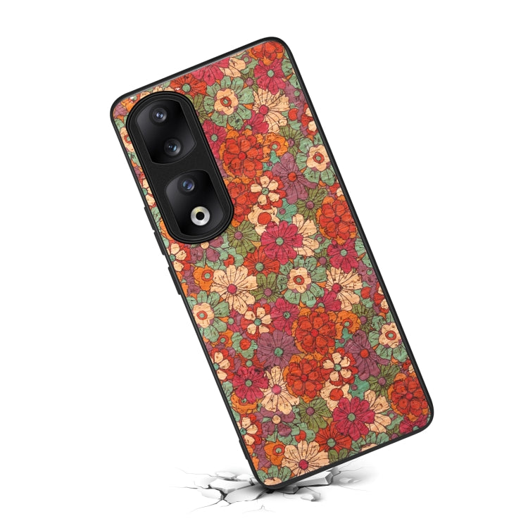 For Honor 90 Pro Four Seasons Flower Language Series TPU Phone Case(Summer Red)