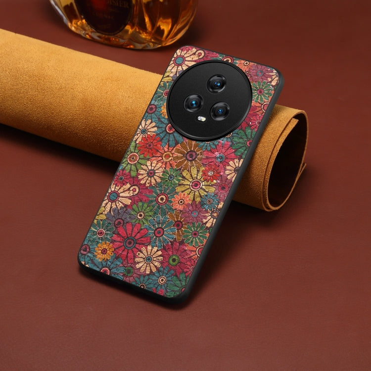 For Honor Magic5 Four Seasons Flower Language Series TPU Phone Case(Spring Green)