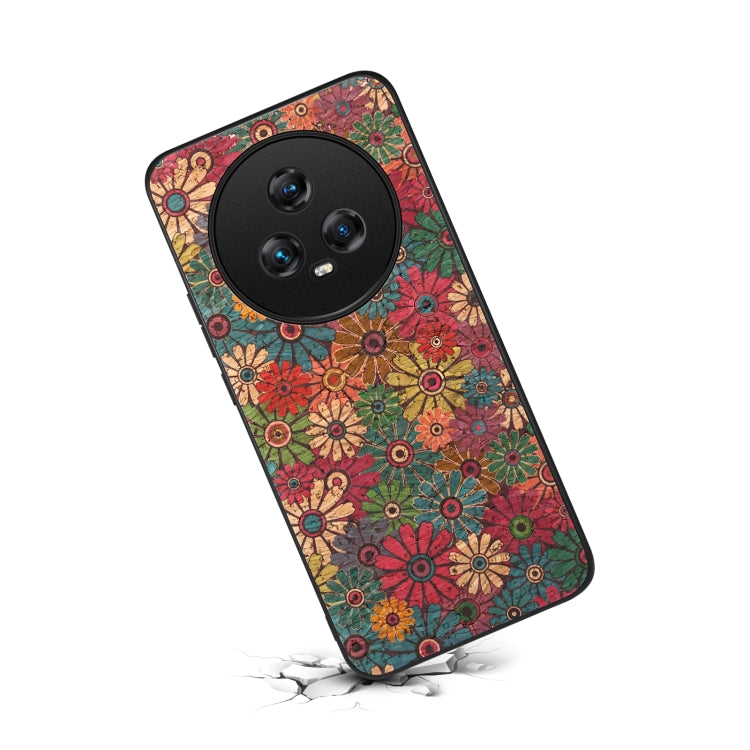 For Honor Magic5 Four Seasons Flower Language Series TPU Phone Case(Spring Green)