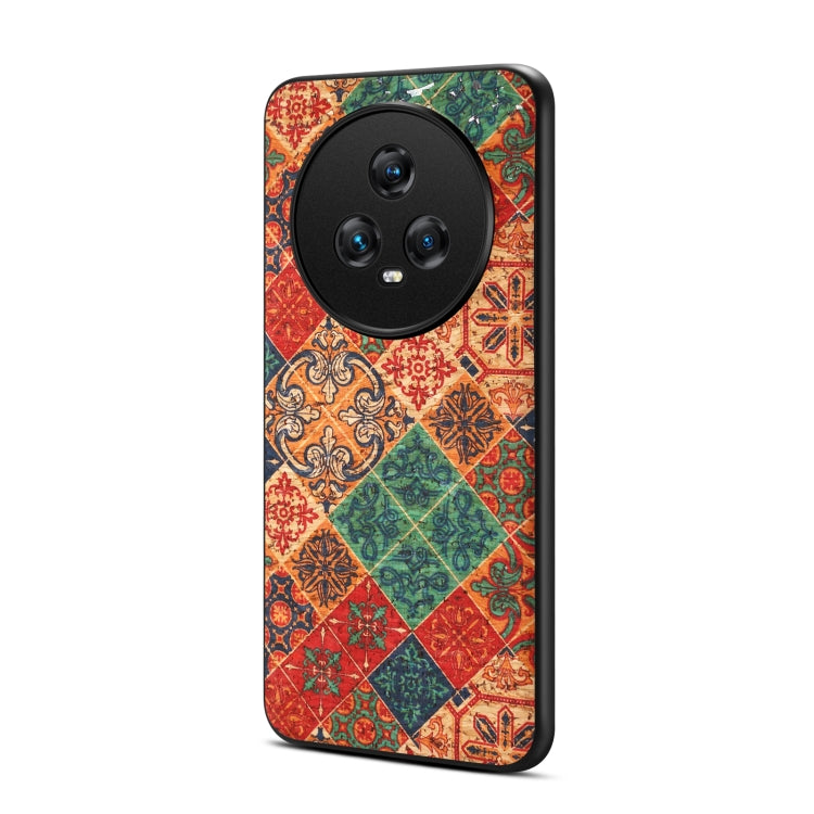 For Honor Magic5 Four Seasons Flower Language Series TPU Phone Case(Winter Blue)