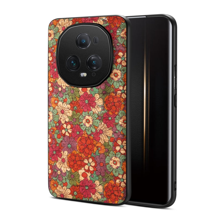 For Honor Magic5 Ultimate Four Seasons Flower Language Series TPU Phone Case(Summer Red)