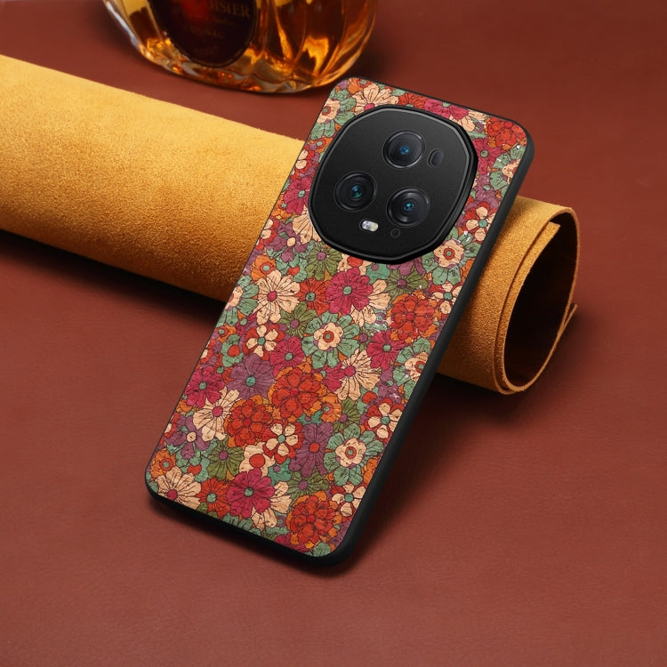 For Honor Magic5 Ultimate Four Seasons Flower Language Series TPU Phone Case(Summer Red)