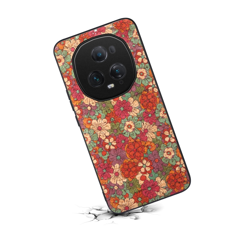 For Honor Magic5 Ultimate Four Seasons Flower Language Series TPU Phone Case(Summer Red)