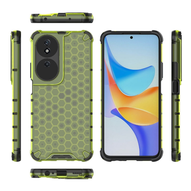 For Honor Play 50 Plus Shockproof Honeycomb PC + TPU Protective Phone Case(Green)