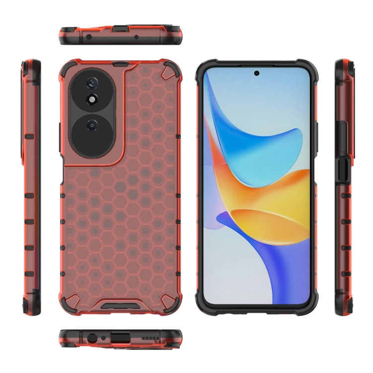 For Honor Play 50 Plus Shockproof Honeycomb PC + TPU Protective Phone Case(Red)