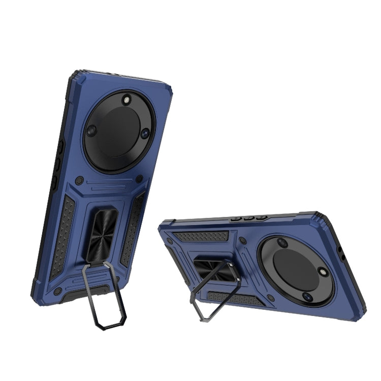 For Honor X40 5G Camshield Robot TPU Hybrid PC Phone Case(Blue)