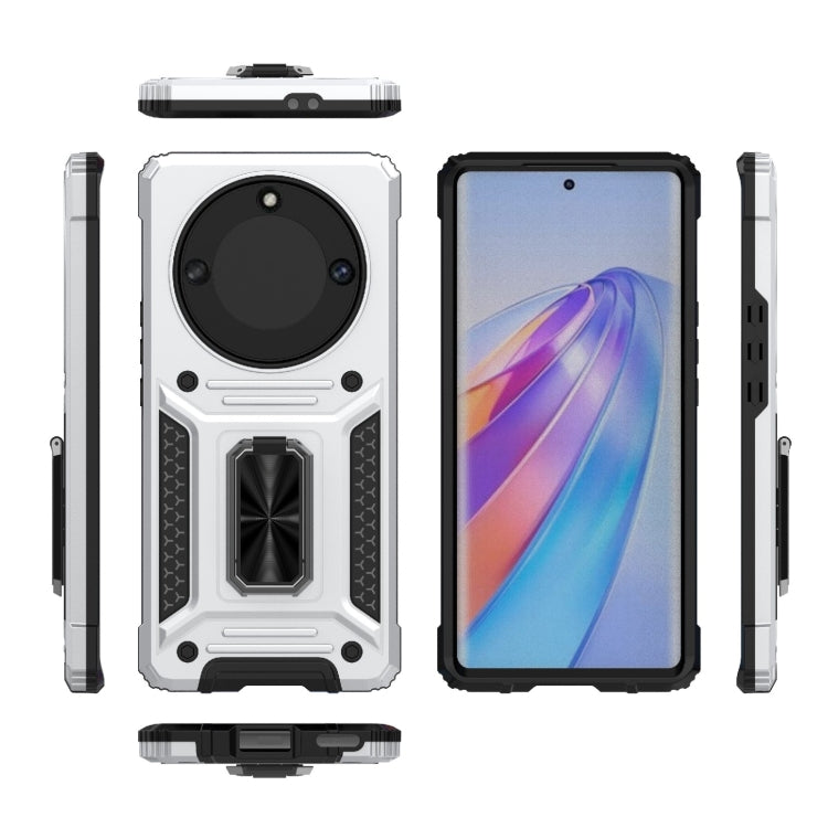 For Honor X40 5G Camshield Robot TPU Hybrid PC Phone Case(Silver)