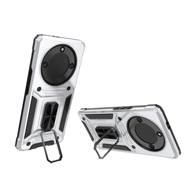 For Honor X40 5G Camshield Robot TPU Hybrid PC Phone Case(Silver)