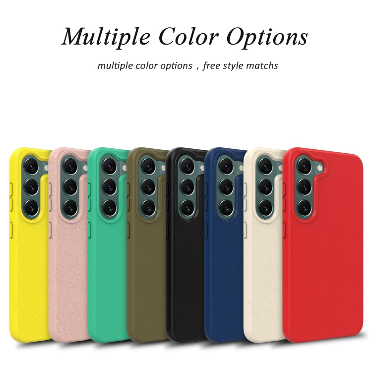 For Samsung Galaxy S24 5G Wheat Straw Material + TPU Phone Case(Yellow)