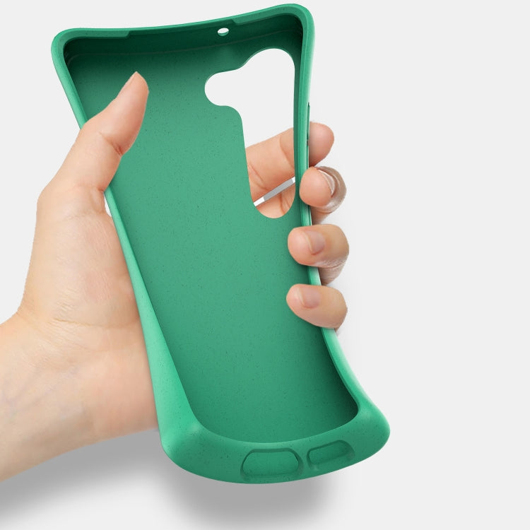 For Samsung Galaxy S24 5G Wheat Straw Material + TPU Phone Case(Green)