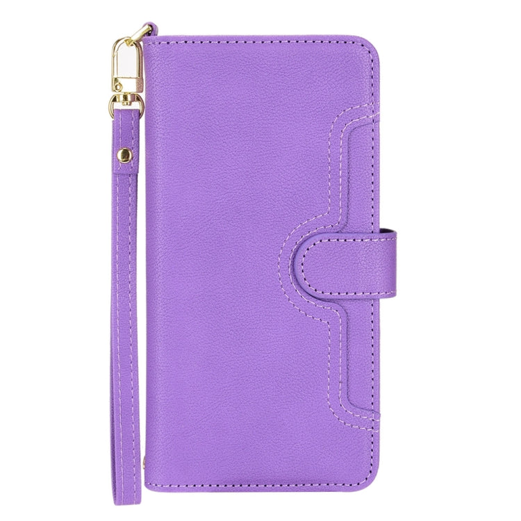 For Samsung Galaxy S24 5G Litchi Texture Zipper Leather Phone Case(Purple)