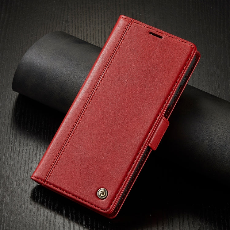 For Samsung Galaxy S24 LC.IMEEKE Skin-friendly Card Slots Leather Phone Case(Red)