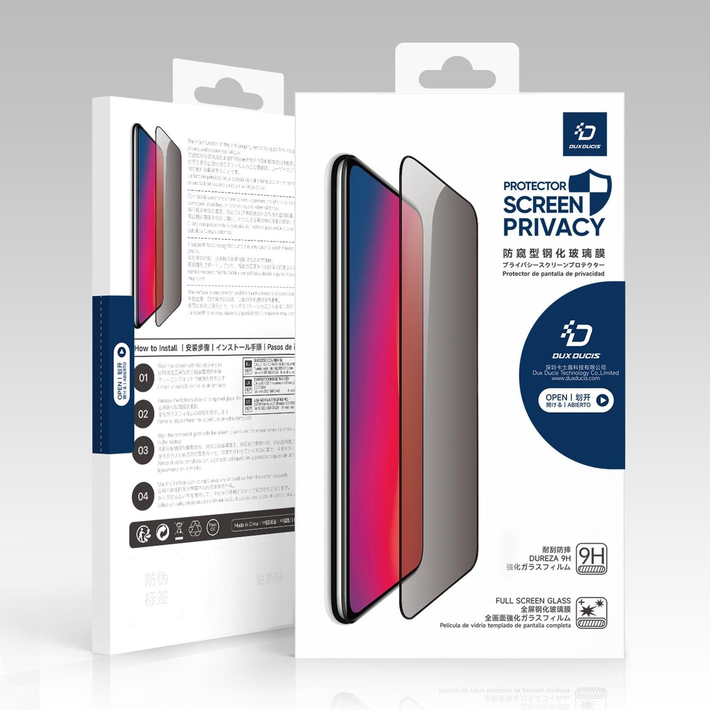 For Samsung Galaxy S25 Edge 5pcs DUX DUCIS 0.33mm 9H High Aluminum Anti-spy HD Tempered Glass Film