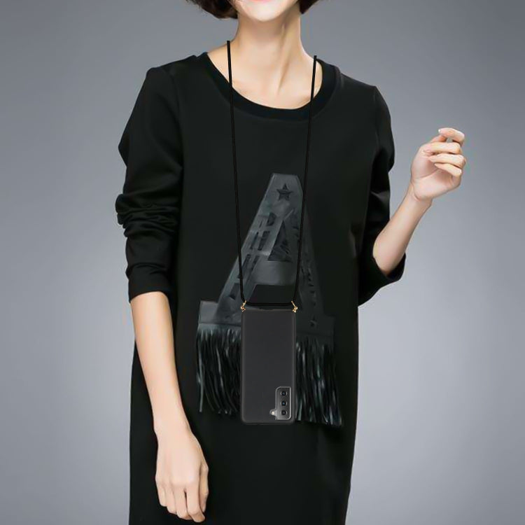 For Samsung Galaxy S24 5G Wheat Straw Material + TPU Phone Case with Lanyard(Black)