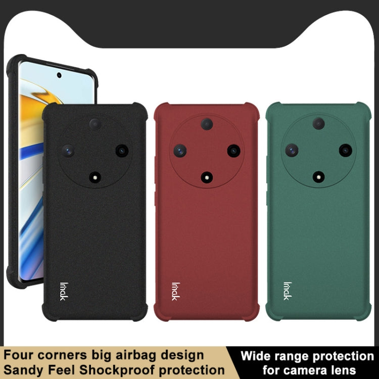 For Honor X9b 5G / Magic6 Lite 5G imak Shockproof Airbag TPU Phone Case(Matte Green)