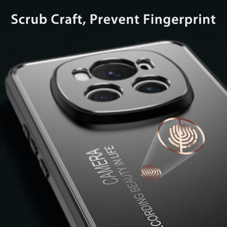 For Honor Magic6 Frosted Metal Phone Case(Blue)