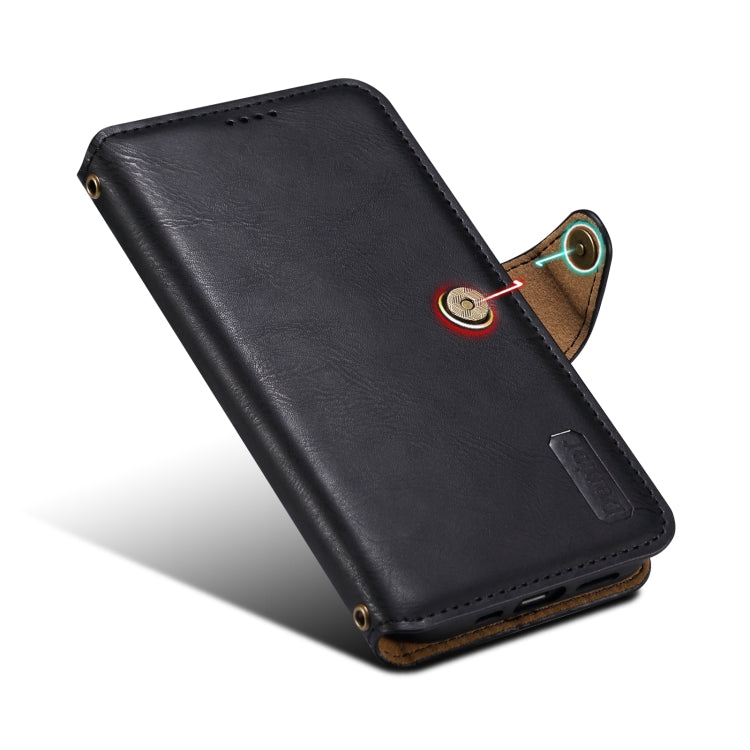 For Honor Magic5 Pro Denior Cowhide Texture Wallet Style Leather Phone Case(Black)