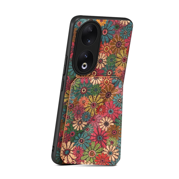 For Honor 90 Dual Card Slot Holder Phone Case(Spring Green)