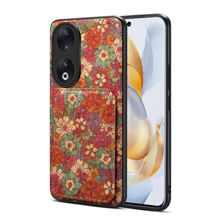 For Honor 90 Dual Card Slot Holder Phone Case(Summer Red)