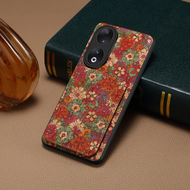 For Honor 90 Dual Card Slot Holder Phone Case(Summer Red)