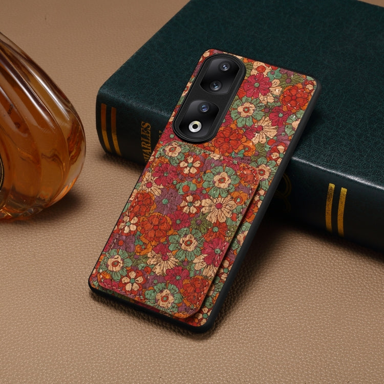 For Honor 90 Pro Dual Card Slot Holder Phone Case(Summer Red)