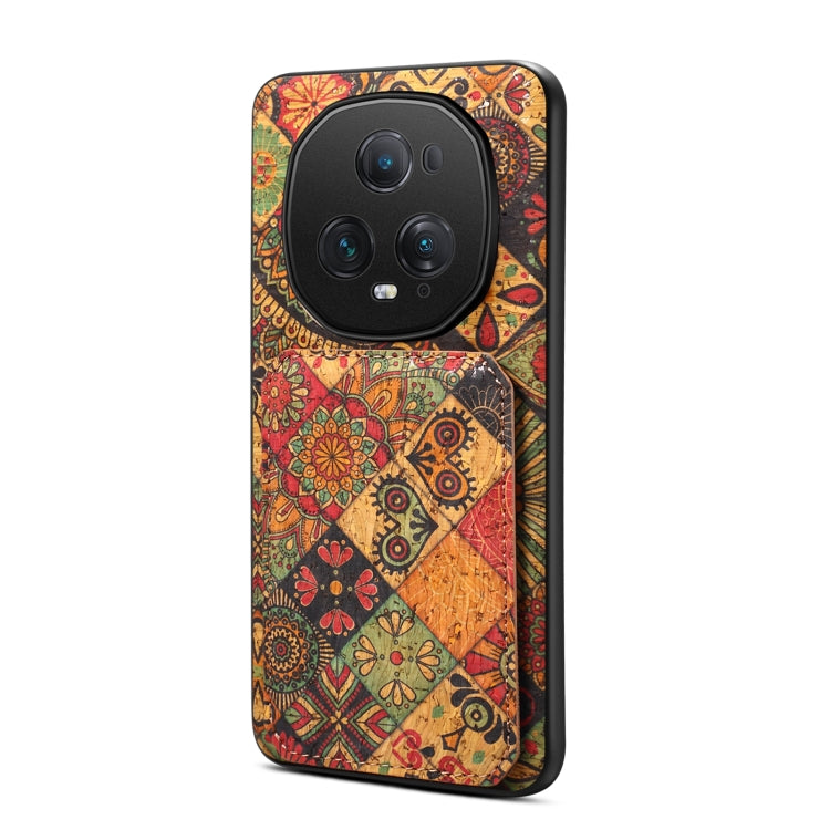 For Honor Magic5 Ultimate Dual Card Slot Holder Phone Case(Autumn Yellow)