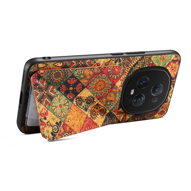 For Honor Magic5 Ultimate Dual Card Slot Holder Phone Case(Autumn Yellow)