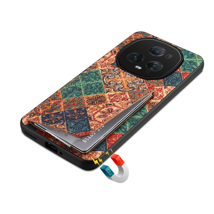 For Honor Magic5 Ultimate Dual Card Slot Holder Phone Case(Winter Blue)