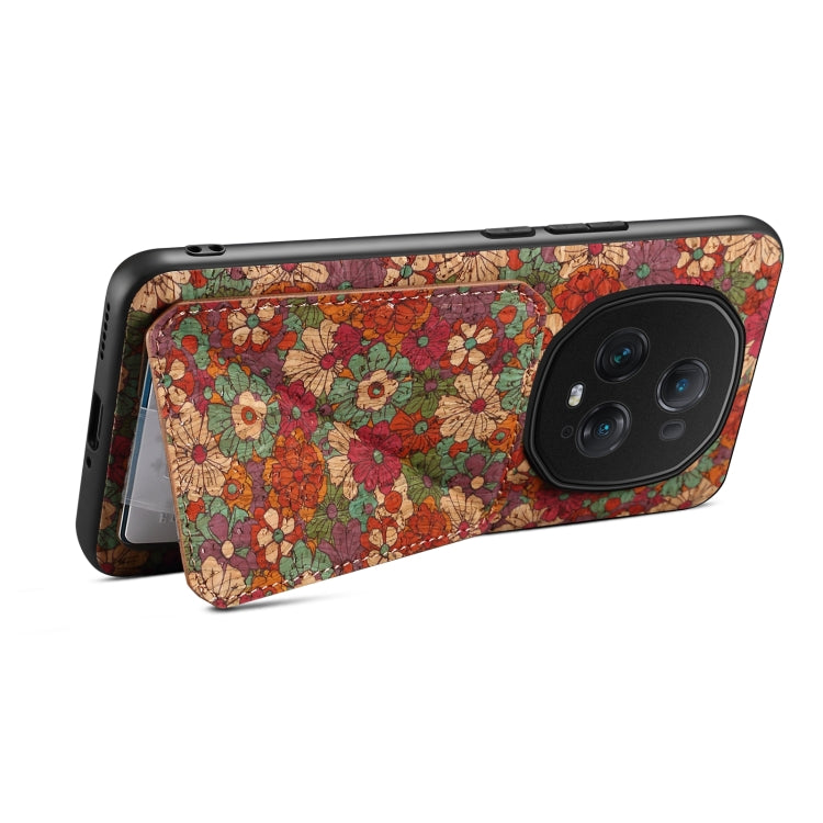 For Honor Magic5 Ultimate Dual Card Slot Holder Phone Case(Summer Red)