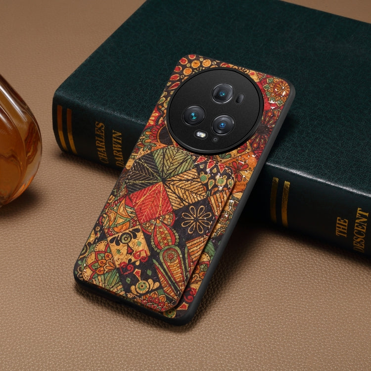 For Honor Magic5 Pro Dual Card Slot Holder Phone Case(Autumn Yellow)