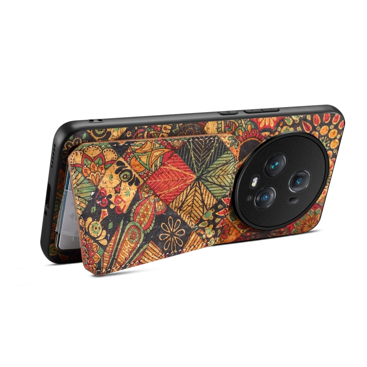 For Honor Magic5 Pro Dual Card Slot Holder Phone Case(Autumn Yellow)