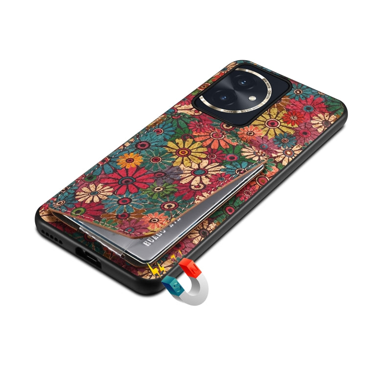 For Honor 100 Dual Card Slot Holder Phone Case(Spring Green)