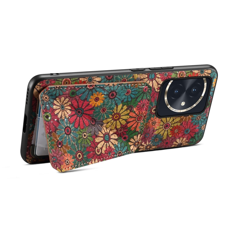 For Honor 100 Dual Card Slot Holder Phone Case(Spring Green)