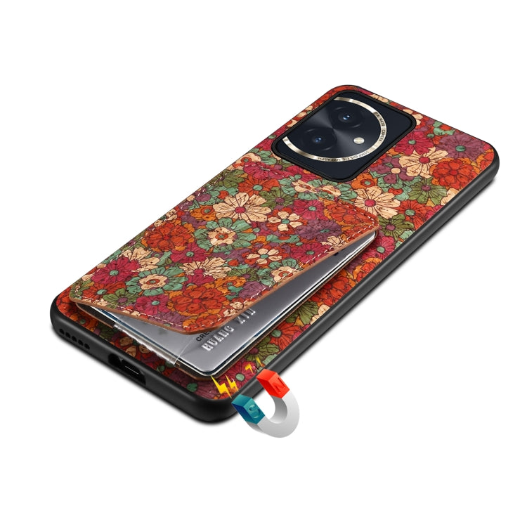 For Honor 100 Dual Card Slot Holder Phone Case(Summer Red)