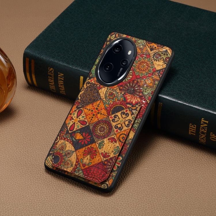 For Honor 100 Pro Dual Card Slot Holder Phone Case(Autumn Yellow)