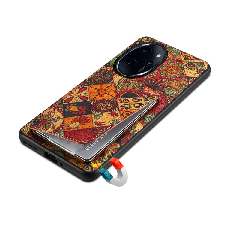 For Honor 100 Pro Dual Card Slot Holder Phone Case(Autumn Yellow)