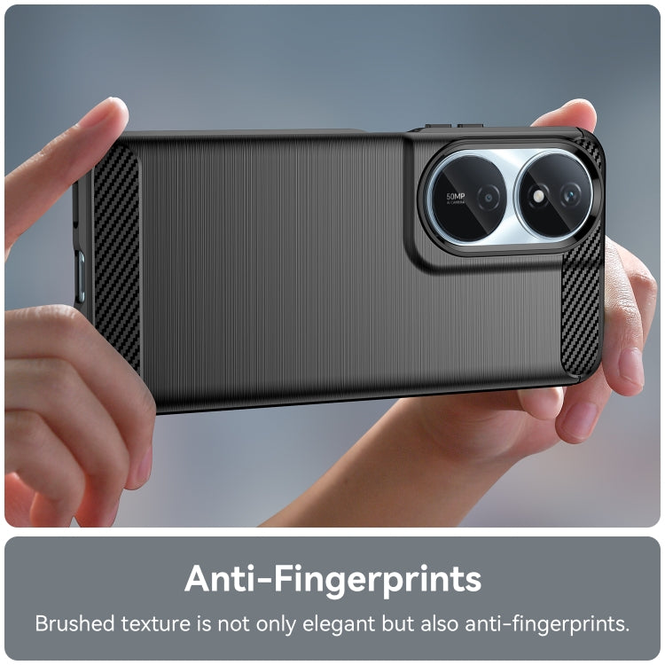 For Honor 90 Smart Carbon Fiber Brushed Texture TPU Phone Case(Black)