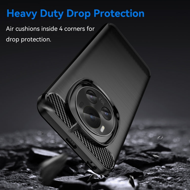 For Honor Magic 6 Carbon Fiber Brushed Texture TPU Phone Case(Black)