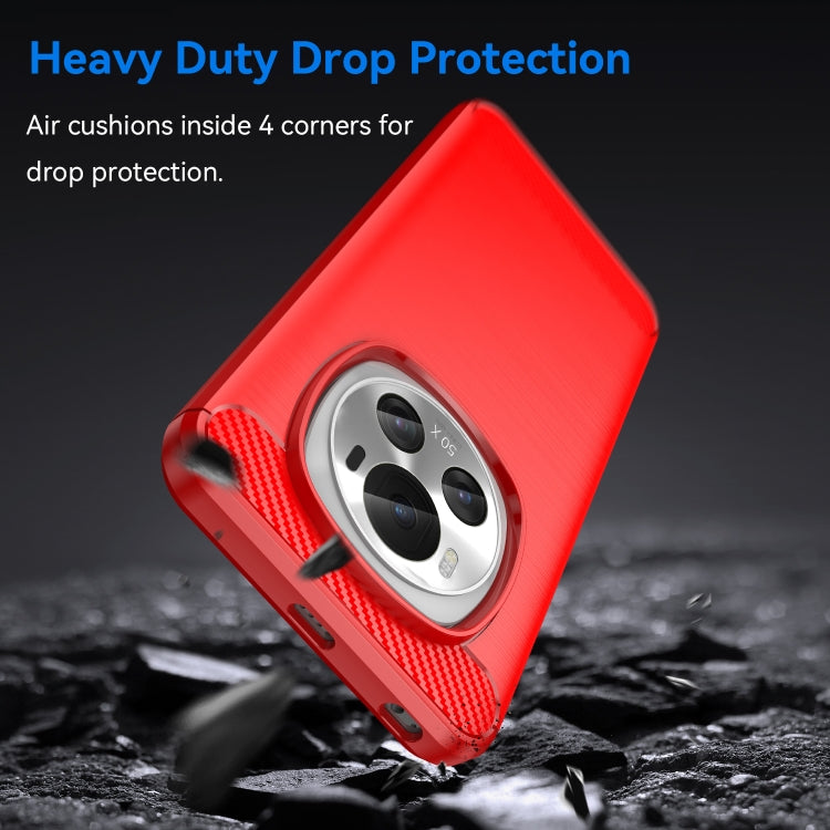 For Honor Magic 6 Carbon Fiber Brushed Texture TPU Phone Case(Red)