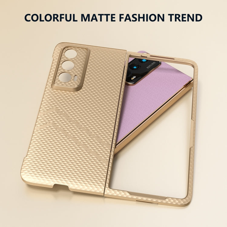 For Honor Magic Vs2 PC Frosted Texture Diamond Paint Shockproof Phone Case(Gold)