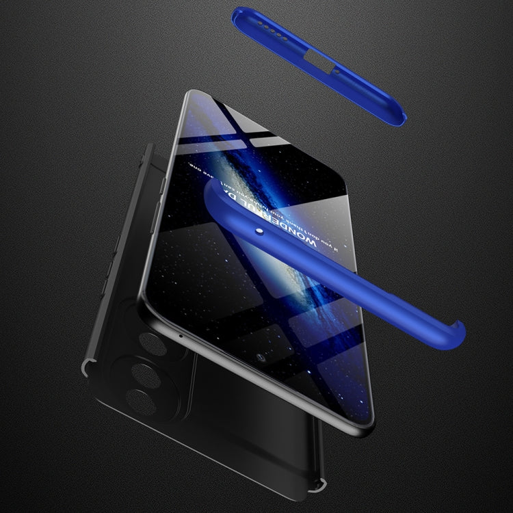 For Honor 90 5G GKK Three Stage Splicing Full Coverage PC Phone Case(Black Blue)