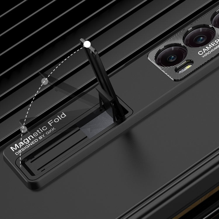 For Honor Magic V2 GKK Integrated Privacy Magnetic Folding Hinge All-inclusive Phone Case(Purple)